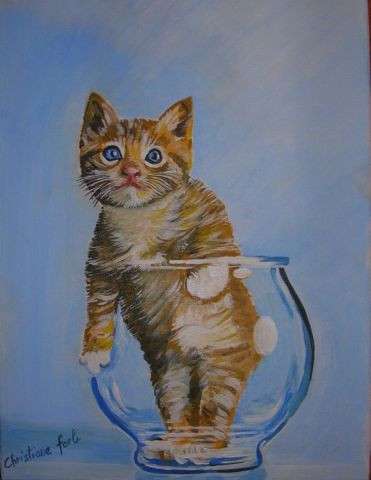 L'artiste christiane Forli - yaourt au chat !