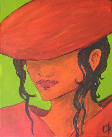 La femme au chapeau - Peinture - PepperMint