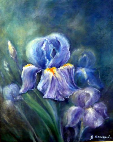 L'artiste Suzanne ACCARIES - Les iris de ma terrasse