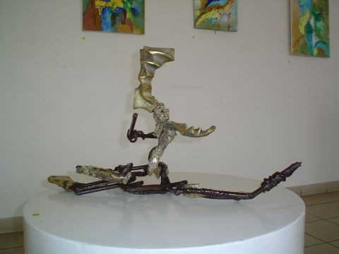 L'artiste Remy Mongo-Etsion - centaure écartelé