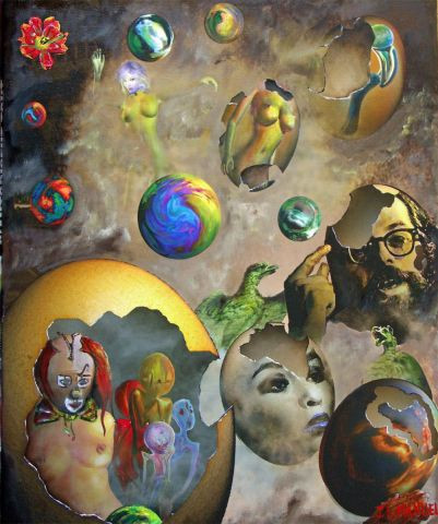 L'artiste jean louis manuel - Entre l’Œuf et le Cahot avec l’aimable participation d’ Allen Ginsberg