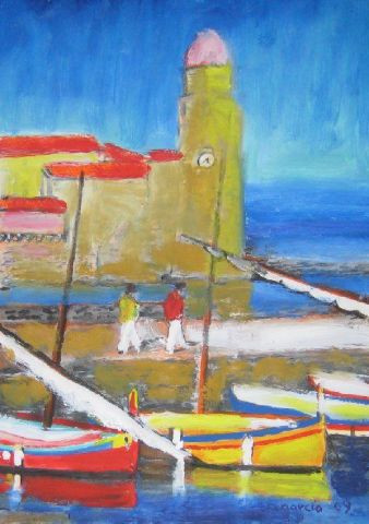 Le peintre - Les barques de Collioure