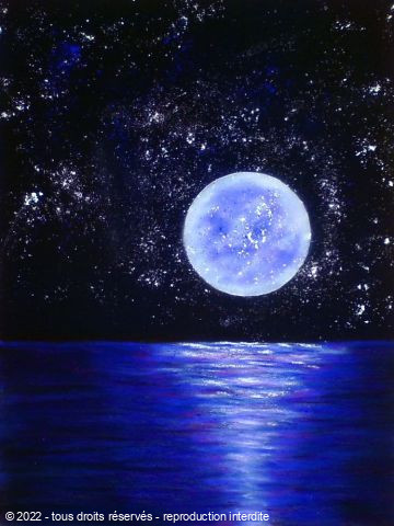 L'artiste BETTY-M peintre - lever de lune