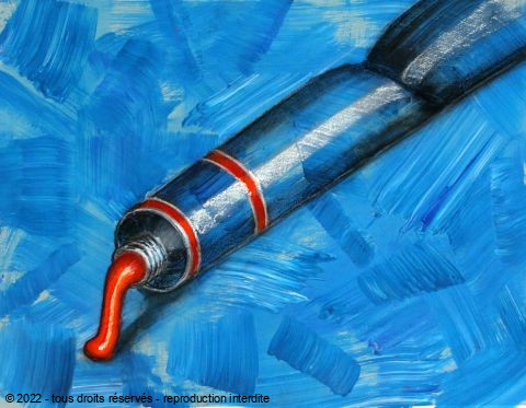 L'artiste BETTY-M peintre - Tube de rouge
